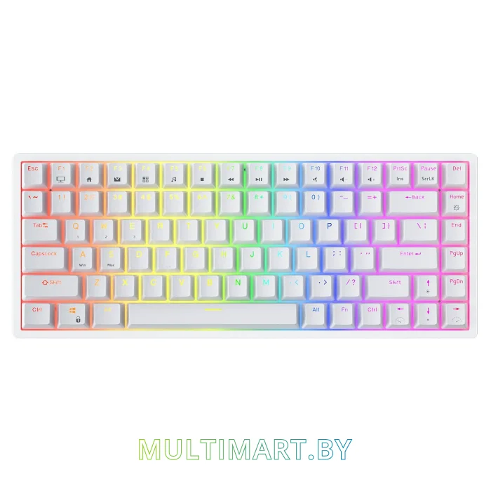 Клавиатура Royal Kludge RK84 RGB (белый, RK Red)